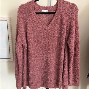 Pink sweater size small, oversized fit